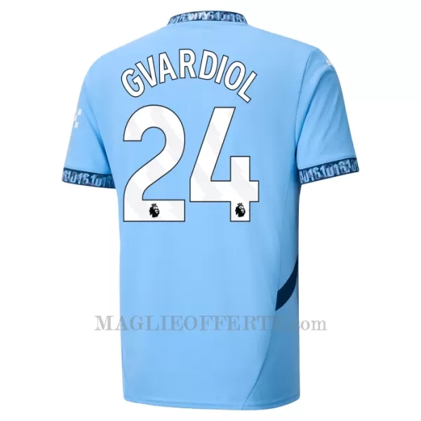 Maglia Manchester City Josko Gvardiol 24 Bambino Gara Home 2024/25