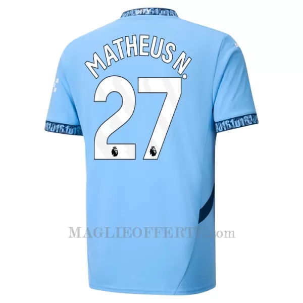 Maglia Manchester City Matheus Nunes 27 Gara Home 2024/25