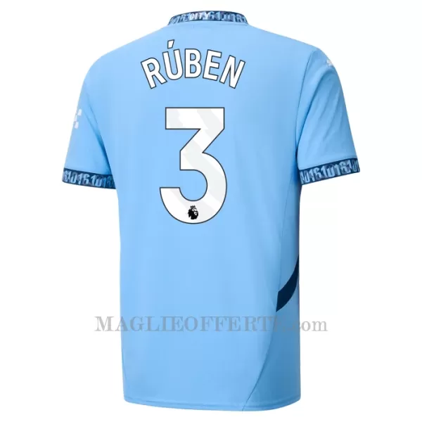 Maglia Manchester City Rúben Dias 3 Bambino Gara Home 2024/25