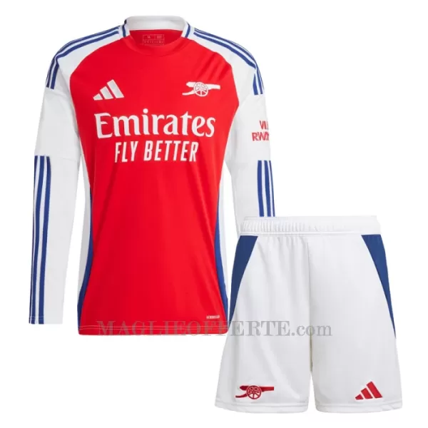 Maglia Arsenal Bambino Gara Home 2024/25 Maniche Lunghe