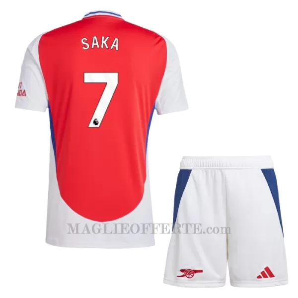 Maglia Arsenal Bukayo Saka 7 Bambino Gara Home 2024/25