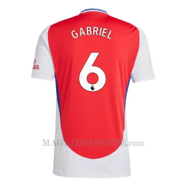 Maglia Arsenal Gabriel 6 Bambino Gara Home 2024/25