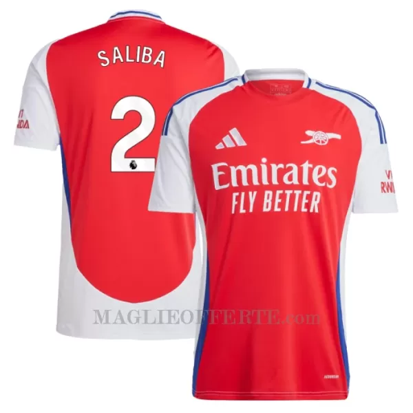 Maglia Arsenal Saliba 2 Gara Home 2024/25