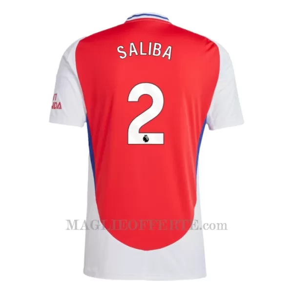 Maglia Arsenal Saliba 2 Gara Home 2024/25