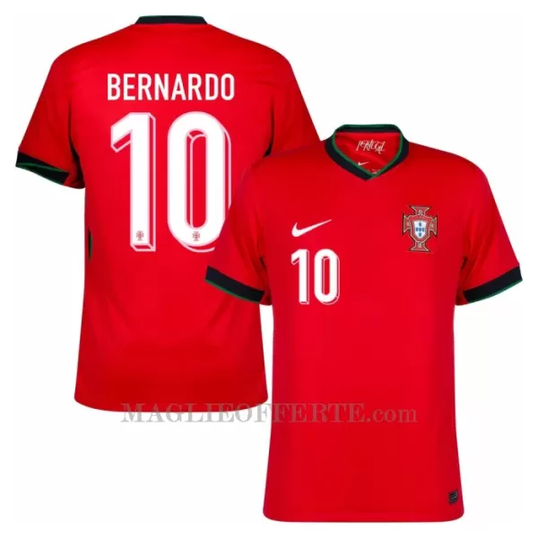 Maglia Portogallo Bernardo Silva 10 Gara Home Euro 2024