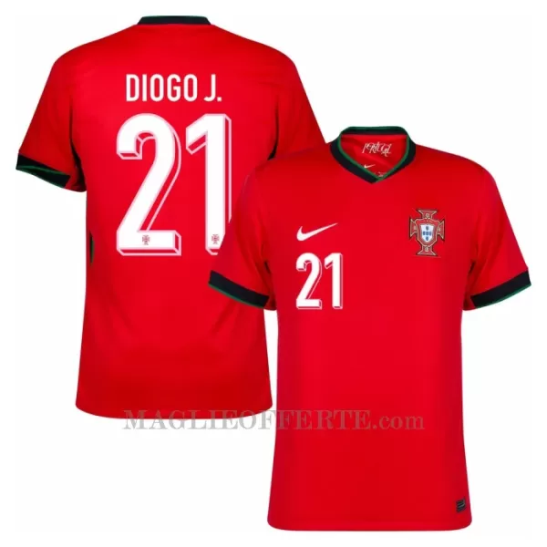 Maglia Portogallo Diogo Jota 21 Gara Home Euro 2024