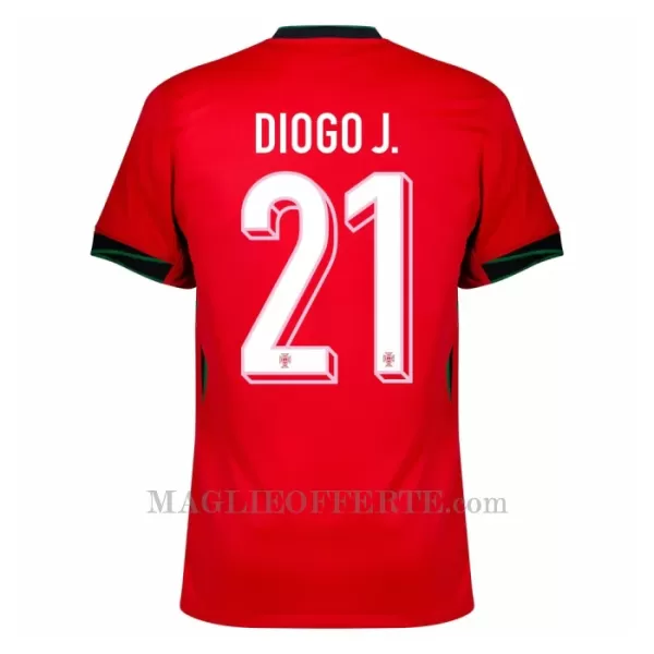 Maglia Portogallo Diogo Jota 21 Gara Home Euro 2024