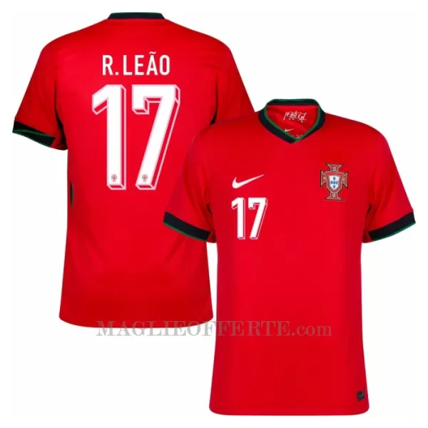 Maglia Portogallo Rafael Leão 17 Gara Home Euro 2024