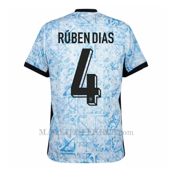 Maglia Portogallo Rúben Dias 4 Gara Away Euro 2024