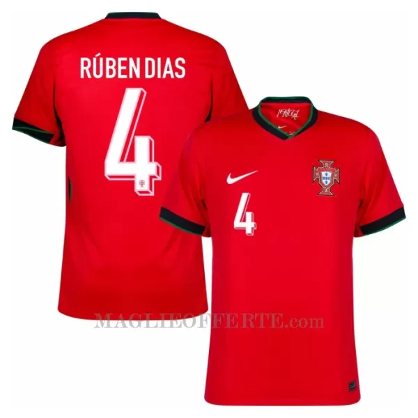 Maglia Portogallo Rúben Dias 4 Gara Home Euro 2024