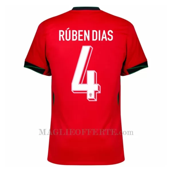 Maglia Portogallo Rúben Dias 4 Gara Home Euro 2024