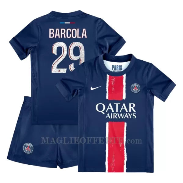 Maglia Paris Saint-Germain Bradley Barcola 29 Bambino Gara Home 2024/25