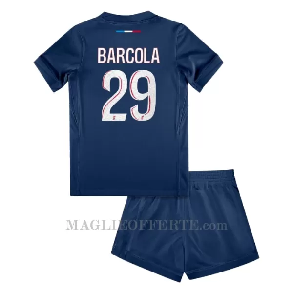 Maglia Paris Saint-Germain Bradley Barcola 29 Bambino Gara Home 2024/25