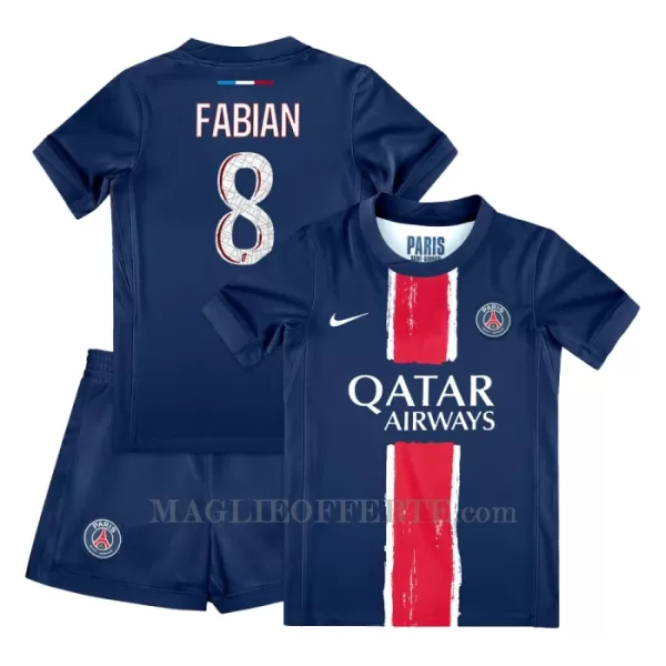 Maglia Paris Saint-Germain Fabian Ruiz 8 Bambino Gara Home 2024/25