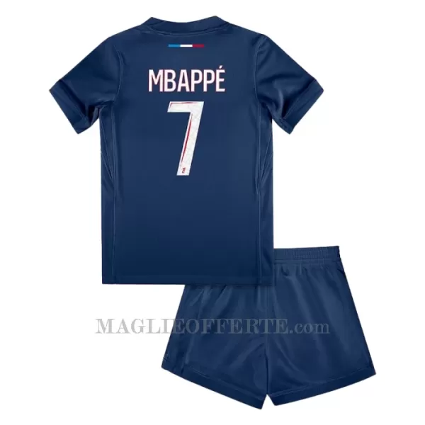 Maglia Paris Saint-Germain Kylian Mbappé 7 Bambino Gara Home 2024/25