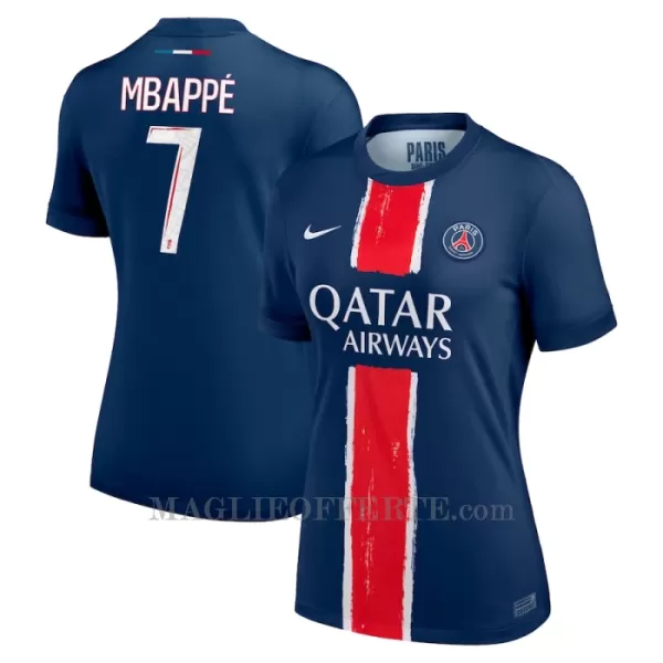 Maglia Paris Saint-Germain Kylian Mbappé 7 Donna Gara Home 2024/25