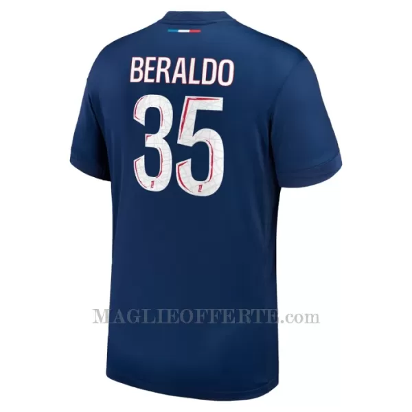 Maglia Paris Saint-Germain Lucas Beraldo 35 Gara Home 2024/25