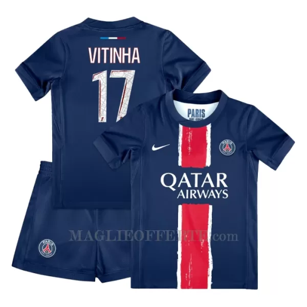 Maglia Paris Saint-Germain Vitinha 17 Bambino Gara Home 2024/25