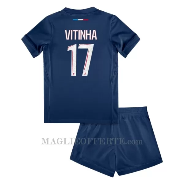 Maglia Paris Saint-Germain Vitinha 17 Bambino Gara Home 2024/25