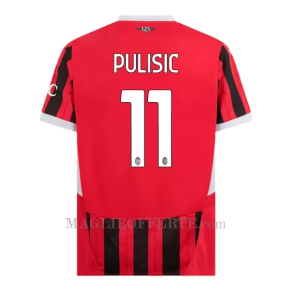 Maglia AC Milan Christian Pulišić 11 Bambino Gara Home 2024/25