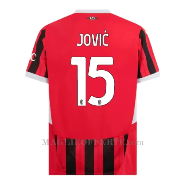 Maglia AC Milan Jovic 15 Gara Home 2024/25