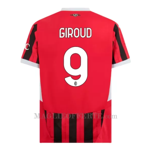 Maglia AC Milan Olivier Giroud 9 Bambino Gara Home 2024/25