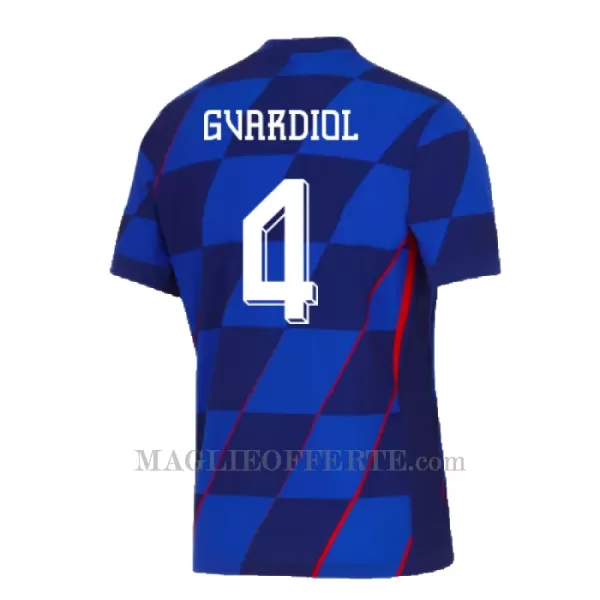 Maglia Croazia Josko Gvardiol 4 Gara Away Euro 2024