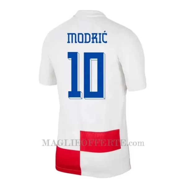 Maglia Croazia Luka Modrić 10 Bambino Gara Home Euro 2024