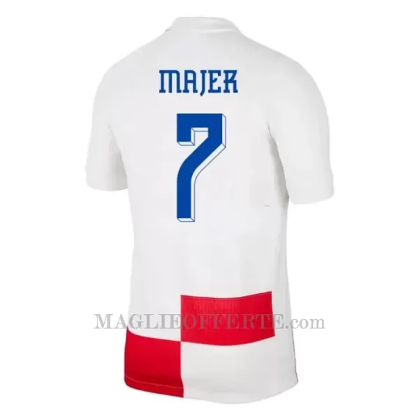 Maglia Croazia Majer 7 Bambino Gara Home Euro 2024