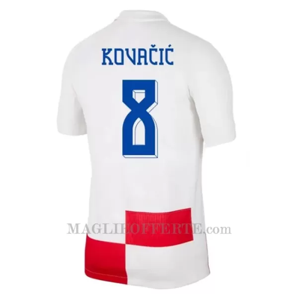 Maglia Croazia Mateo Kovacic 8 Bambino Gara Home Euro 2024