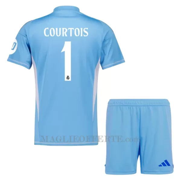 Maglia Portiere Real Madrid Thibaut Courtois 1 Bambino Gara Home 2024/25