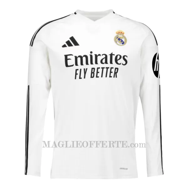 Maglia Real Madrid Bambino Gara Home 2024/25 Maniche Lunghe