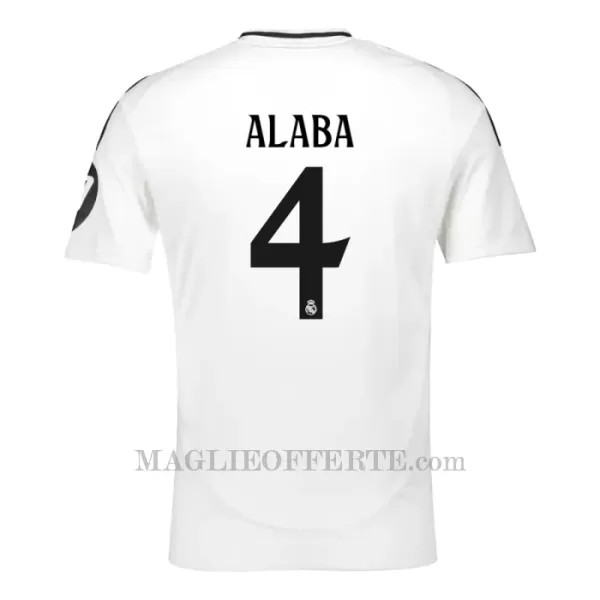 Maglia Real Madrid David Alaba 4 Bambino Gara Home 2024/25