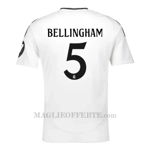 Maglia Real Madrid Jude Bellingham 5 Bambino Gara Home 2024/25