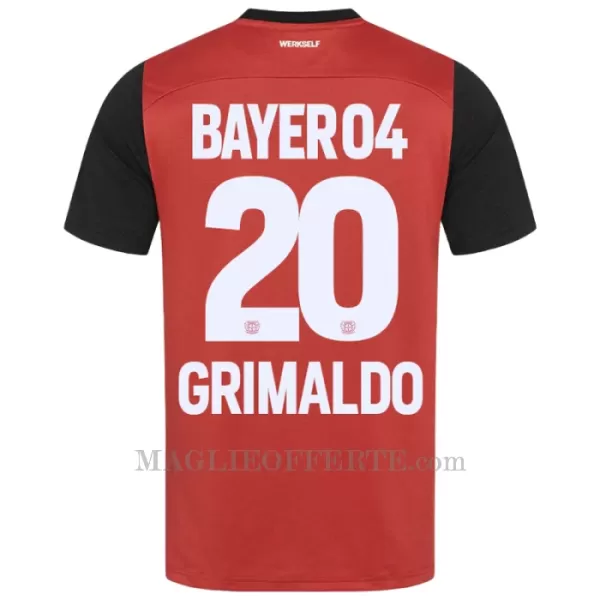 Maglia Bayer 04 Leverkusen Alejandro Grimaldo 20 Bambino Gara Home 2024/25