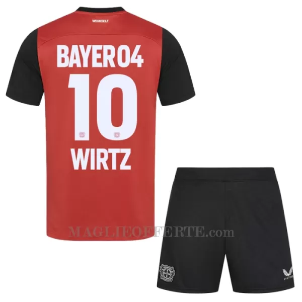 Maglia Bayer 04 Leverkusen Florian Wirtz 10 Bambino Gara Home 2024/25