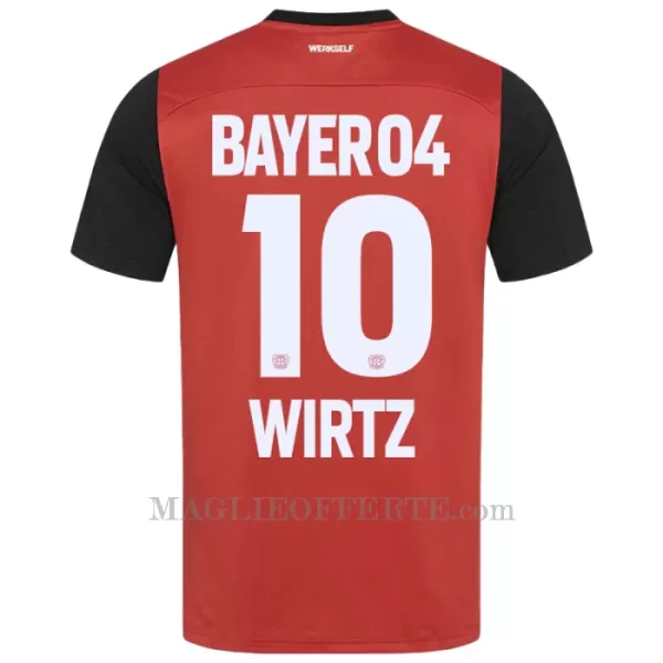 Maglia Bayer 04 Leverkusen Florian Wirtz 10 Bambino Gara Home 2024/25