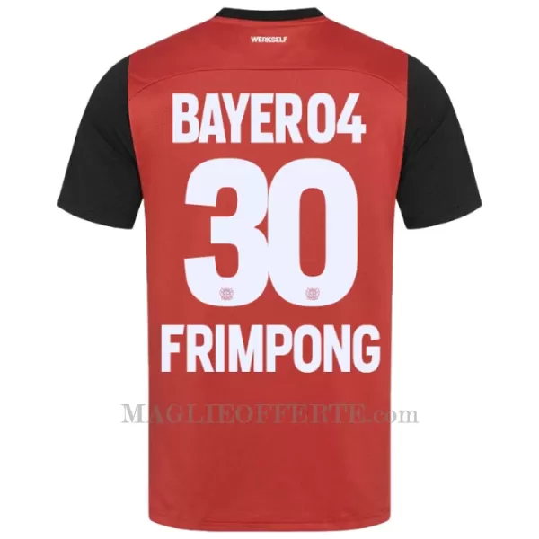 Maglia Bayer 04 Leverkusen Jeremie Frimpong 30 Bambino Gara Home 2024/25