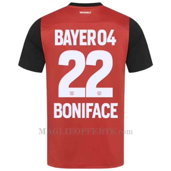 Maglia Bayer 04 Leverkusen Victor Boniface 22 Gara Home 2024/25