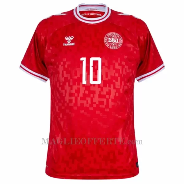 Maglia Danimarca Eriksen 10 Gara Home Euro 2024