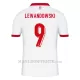 Maglia Polonia Robert Lewandowski 9 Gara Home Euro 2024