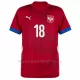 Maglia Serbia Dušan Vlahovic 18 Gara Home Euro 2024