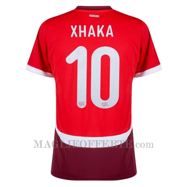 Maglia Svizzera Xhaka 10 Gara Home Euro 2024