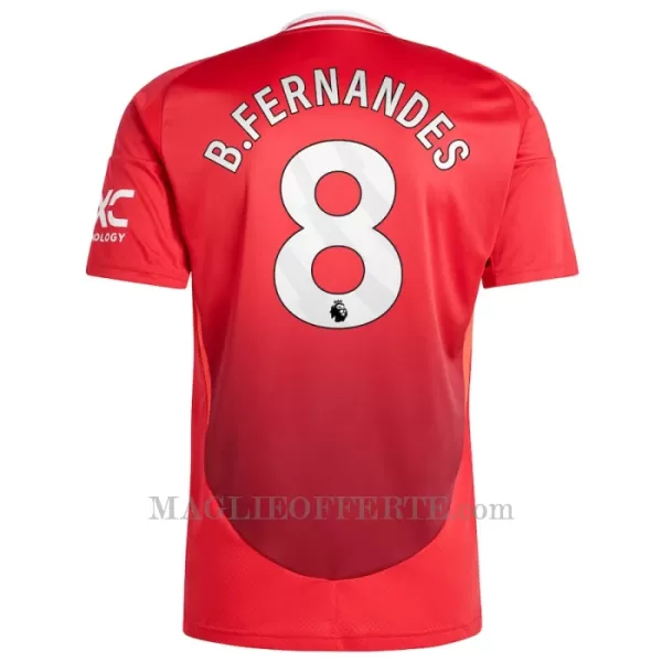 Maglia Manchester United Bruno Fernandes 8 Bambino Gara Home 2024/25