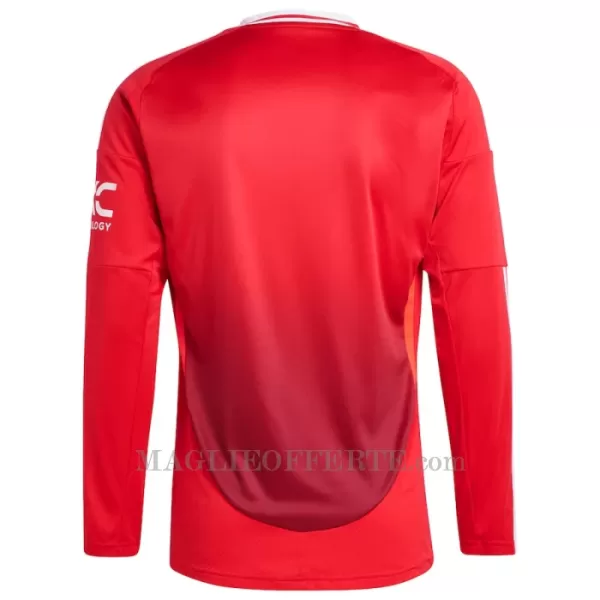 Maglia Manchester United Gara Home 2024/25 Maniche Lunghe