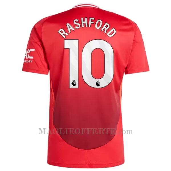 Maglia Manchester United Marcus Rashford 10 Bambino Gara Home 2024/25