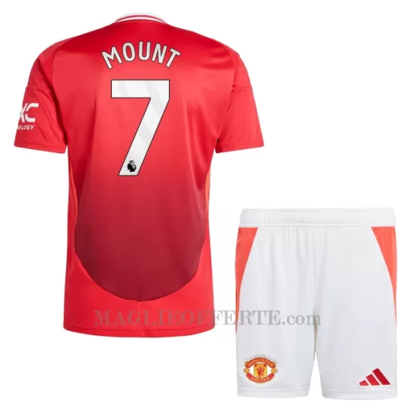 Maglia Manchester United Mason Mount 7 Bambino Gara Home 2024/25