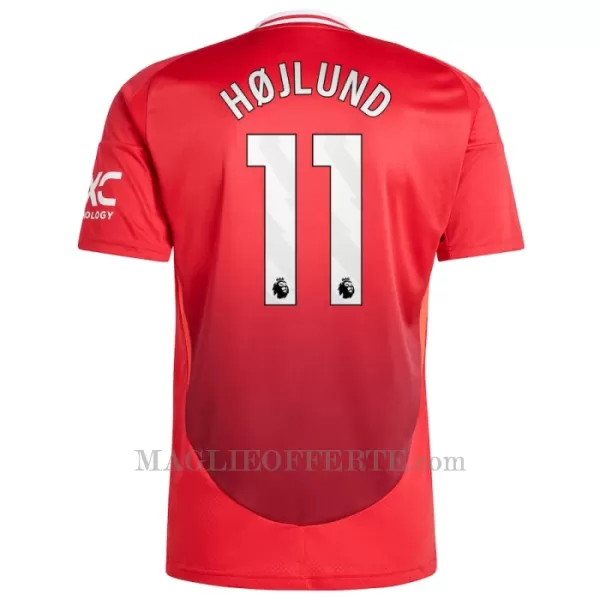 Maglia Manchester United Rasmus Højlund 11 Gara Home 2024/25