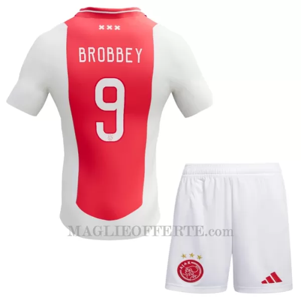 Maglia AFC Ajax Brian Brobbey 9 Bambino Gara Home 2024/25