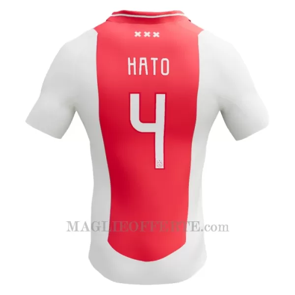 Maglia AFC Ajax Jorrel Hato 4 Bambino Gara Home 2024/25